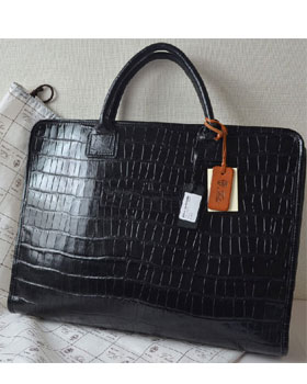 フェリージ｜Felisi クロコ型押し レザー ブリーフケース｜買取査定