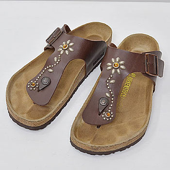 STANDARD CALIFORNIA BIRKENSTOCK HTC RAMSES FLOWER/スタンダードカリフォルニア ビルケンシュトック エイチティーシー ラムゼス フラワースタッズ レザーサンダル