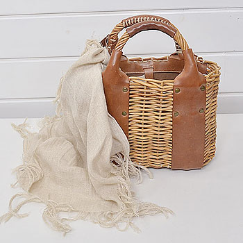 ebagos エバゴス カゴ バッグ オイルショルダーミニ 紅籐｜買取査定